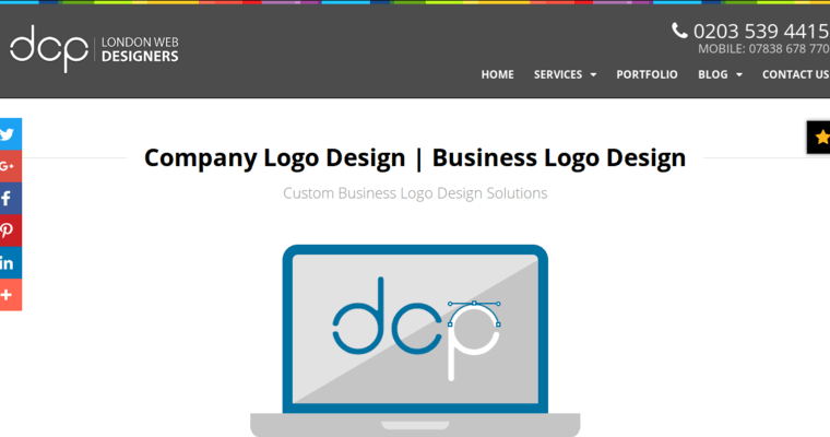 Company page of #9 Leading London Web Design Business: DCP Web Designers