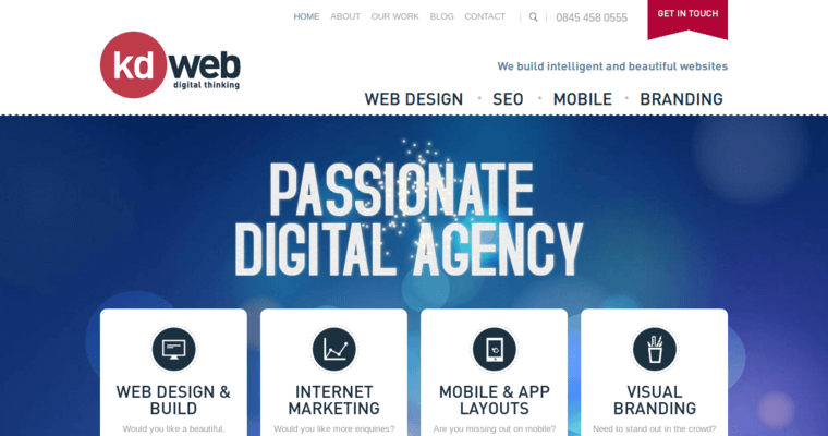 Home page of #8 Best London Web Design Business: KD Web Design