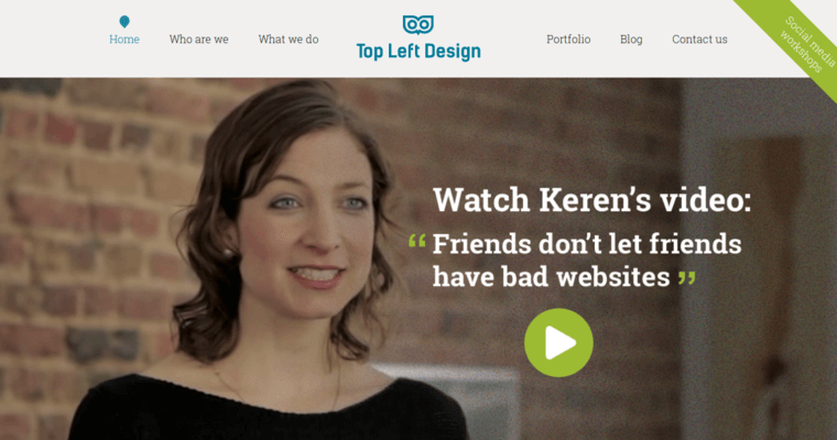 Home page of #10 Leading London Web Development Firm: Top Left Design 