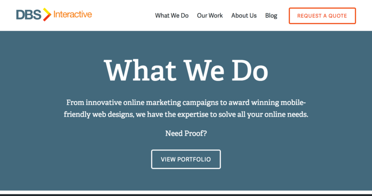 Service page of #4 Best Louisville Web Design Company: DBS Interactive