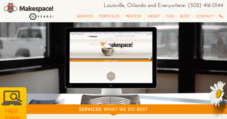 Home page of #8 Best Louisville Web Design Agency: Makespace! Web Design