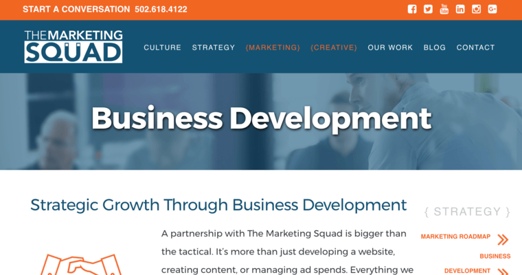 Development page of #5 Top Louisville Web Design Firm: The Marketing Squad