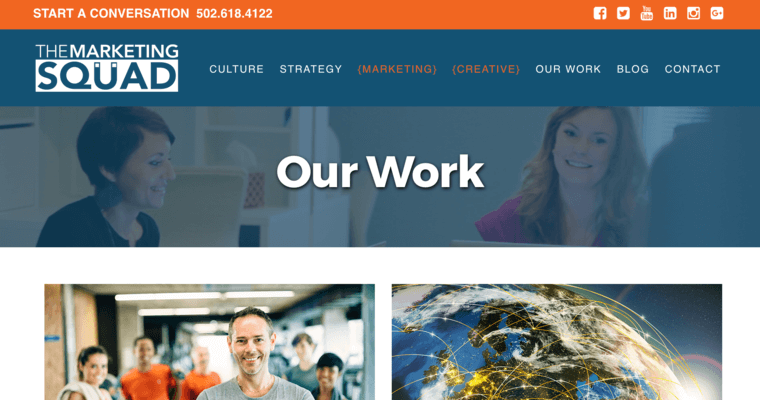 Work page of #5 Best Louisville Web Design Company: The Marketing Squad