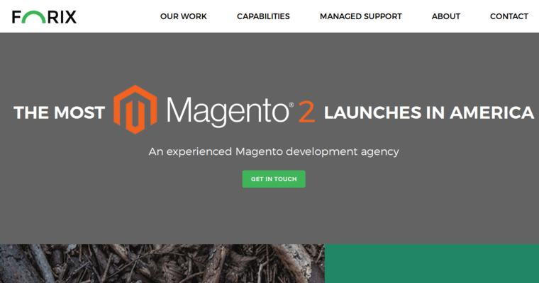 Home page of #4 Top Magento Website Design Firm: Forix