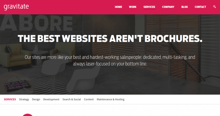 Service page of #3 Leading Medical Web Design Agency: Gravitate Design