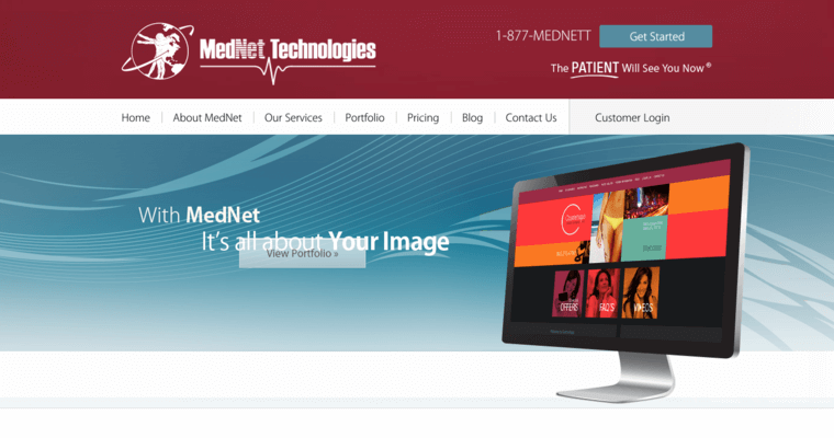 Home page of #7 Best Medical Web Design Firm: MedNet Technologies