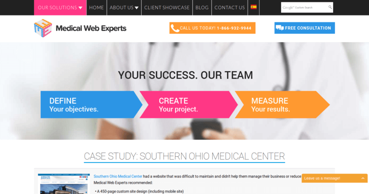 Home page of #9 Best Medical Web Design Agency: Medical Web Experts