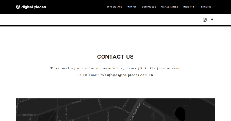 Contact page of #2 Best Melbourne Web Design Company: Digital Pieces 