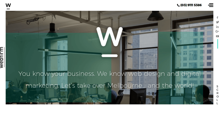 Home page of #6 Top Melbourne Web Design Firm: Webfirm 