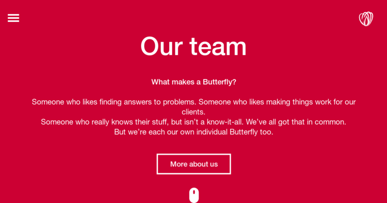 Team page of #1 Top Melbourne Web Design Business: Butterfly