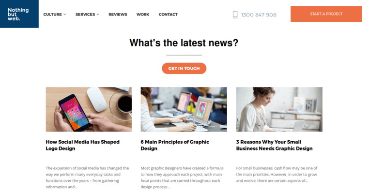 Blog page of #8 Leading Melbourne Web Design Business: Nothing But Web