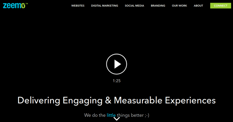 Home page of #10 Best Melbourne Web Development Agency: Zeemo