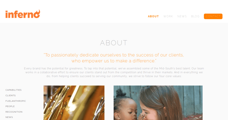 About page of #7 Best Memphis Web Development Firm: inferno