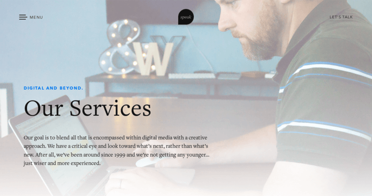 Service page of #3 Best Memphis Web Development Business: Speak Creative