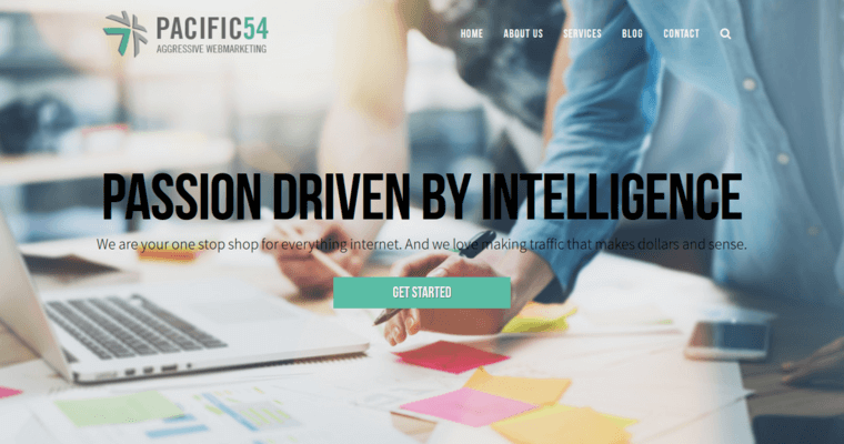 Home page of #6 Best Miami Web Design Agency: Pacific 54