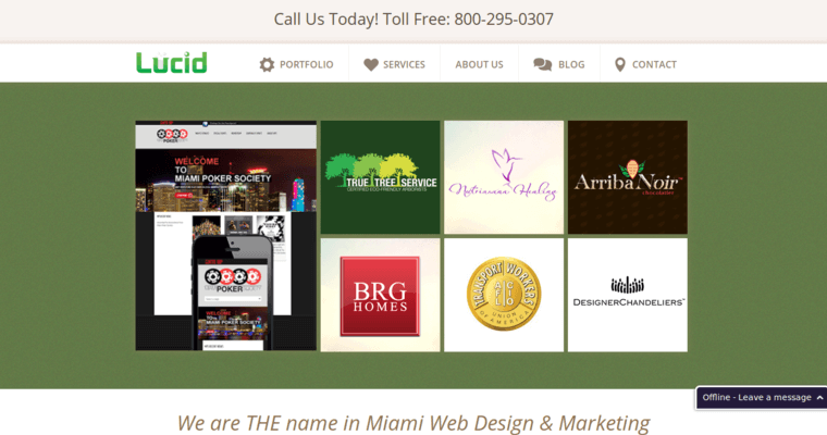 Home page of #5 Top Miami Web Design Firm: Lucid
