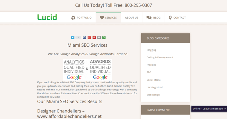 Company page of #5 Best Miami Web Development Agency: Lucid