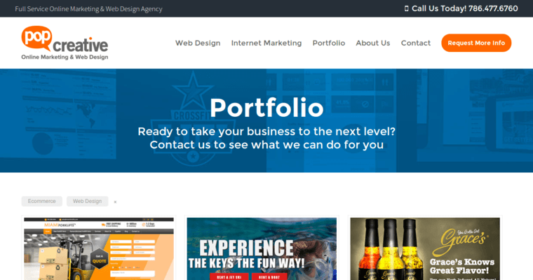 Folio page of #4 Best Miami Web Development Firm: Pop Creative