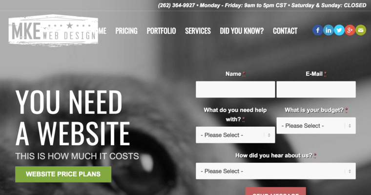 Home page of #2 Top Milwaukee Web Development Company: Milwaukee Web Design, LLC