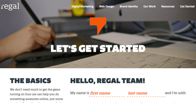 Started page of #4 Best Milwaukee Web Development Agency: Regal Creative