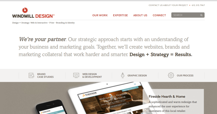 Home page of #7 Best Minneapolis Web Design Company: Windmill Design