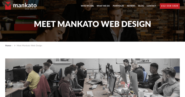 About page of #4 Top Minneapolis Web Design Agency: Mankato Web Design
