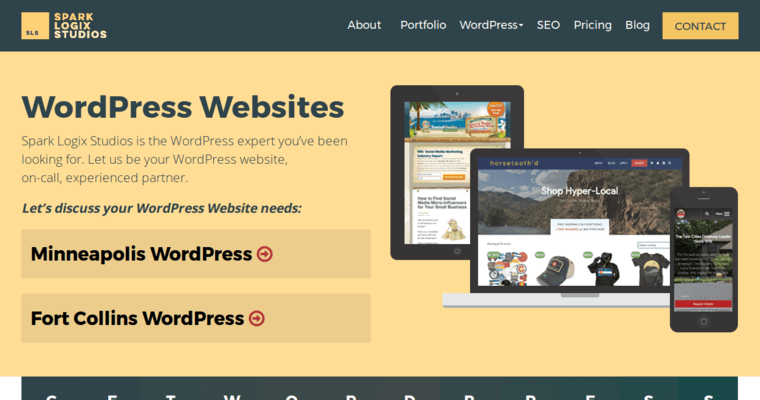 Home page of #9 Best Minneapolis Web Design Firm: Spark Logix Studios