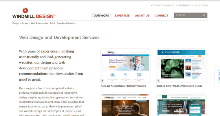 Development page of #7 Leading Minneapolis Web Development Firm: Windmill Design