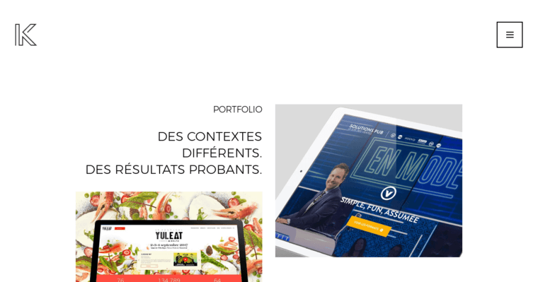 Portfolio page of #6 Best Montreal Web Development Firm: Kryzalid