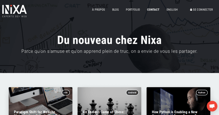 Blog page of #2 Best Montreal Web Development Agency: Nixa
