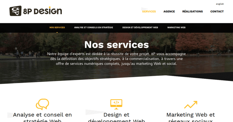 Service page of #5 Leading Montreal Web Design Firm: 8P Design