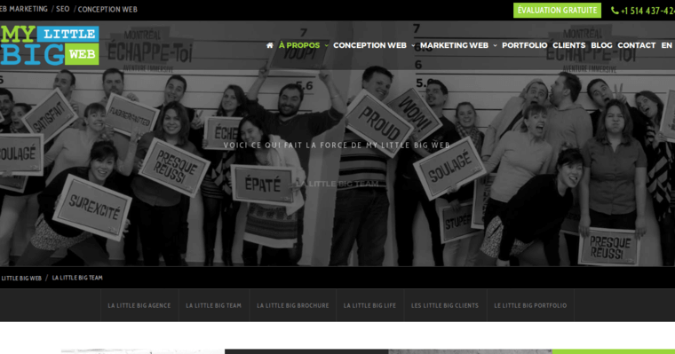 Team page of #8 Top Montreal Web Design Company: My Little Big Web