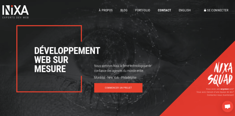 Home page of #2 Best Montreal Web Design Company: Nixa