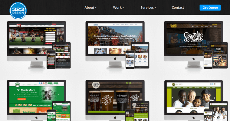 Folio page of #7 Best Nashville Web Development Company: 323 Design 