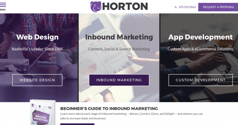 Home page of #3 Top Nashville Web Development Business: Horton Group