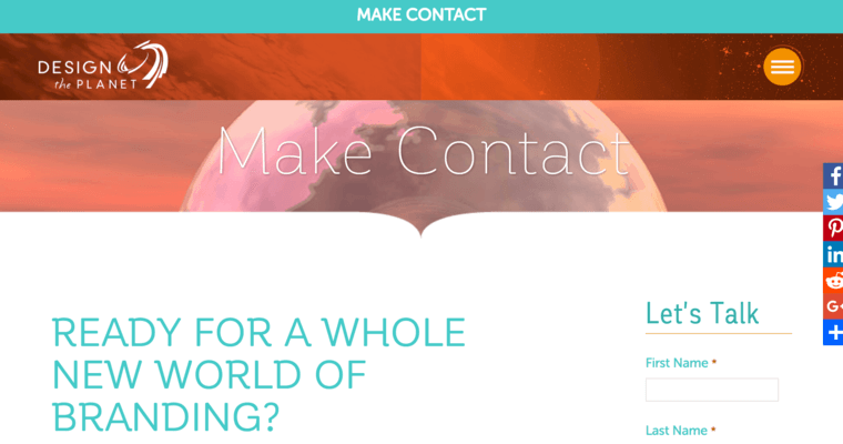 Contact page of #10 Best New Orleans Web Design Agency: Design the Planet, LLC