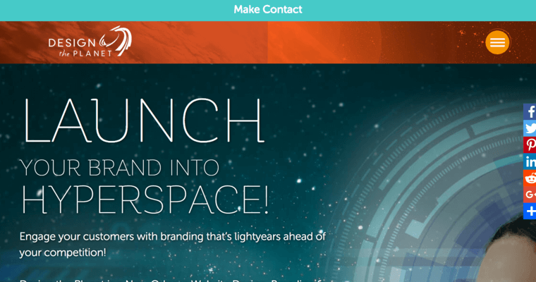 Home page of #10 Top New Orleans Web Design Business: Design the Planet, LLC