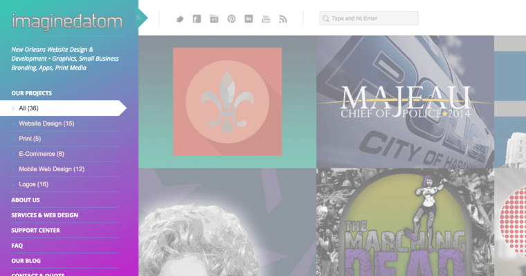 Home page of #6 Best New Orleans Web Development Firm: ImaginedAtom Web Design