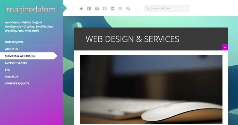 Service page of #6 Best New Orleans Web Development Business: ImaginedAtom Web Design