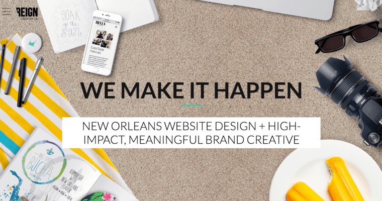 Home page of #4 Best New Orleans Web Development Agency: Reign Creative Company, LLC