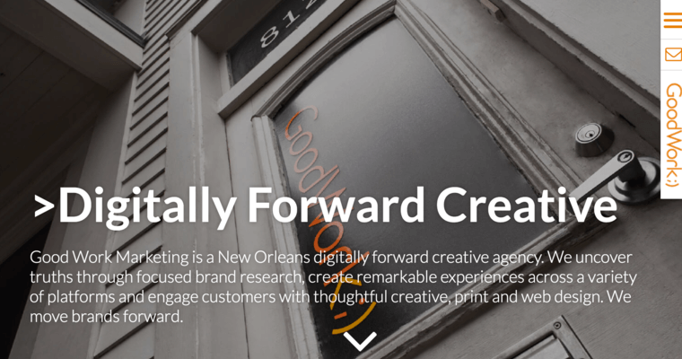 Home page of #8 Top New Orleans Web Development Company: Good Work Marketing