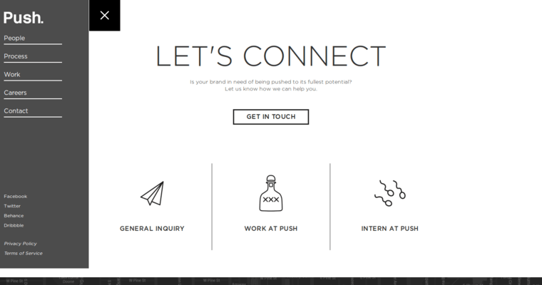 Contact page of #9 Leading New web design Firm: Push