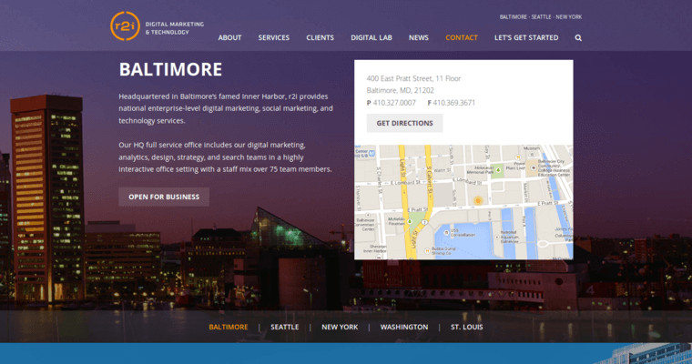 Contact page of #4 Best New web design Business: R2 Integrated
