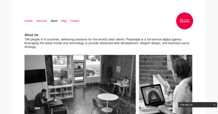 About page of #3 Best New web design Agency: ProPeople