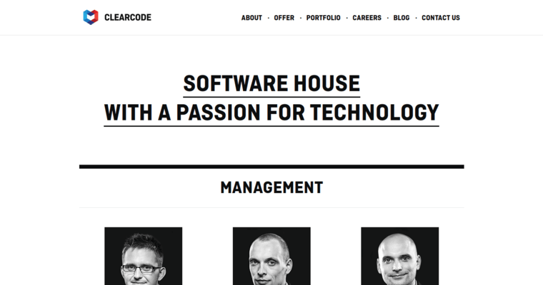 About page of #6 Best New web design Firm: Clearcode