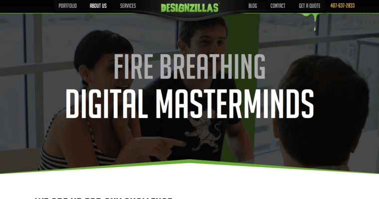 About page of #10 Top New web design Company: Designzillas