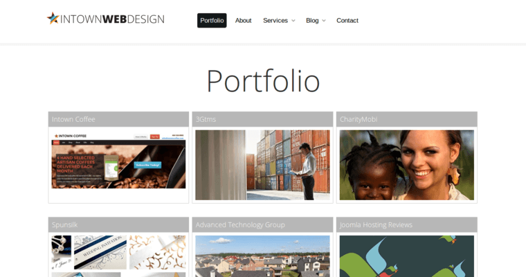 Folio page of #4 Top New web design Business: Intown Web Design