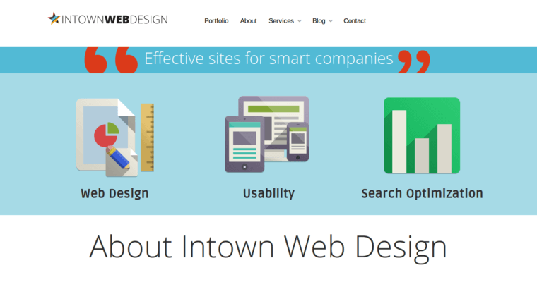 Home page of #4 Leading New web design Agency: Intown Web Design