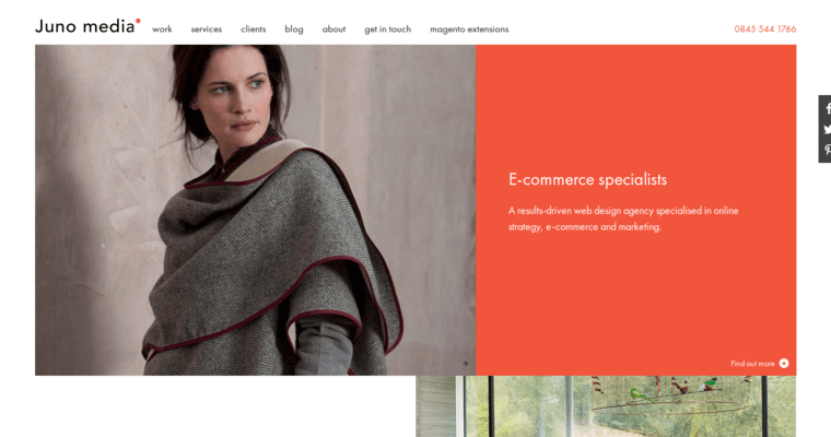 Home page of #5 Best New web design Agency: Juno Media