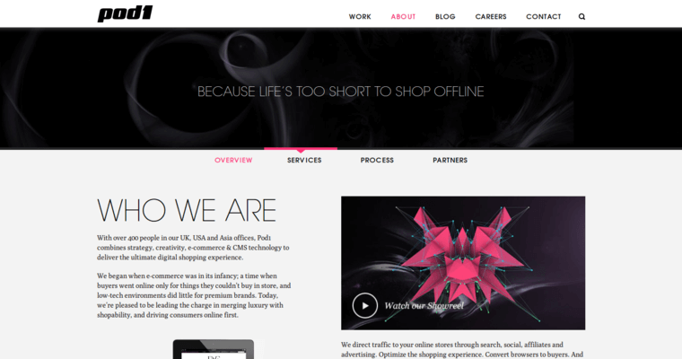 About page of #3 Leading New web design Company: Pod1